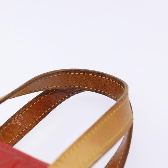 LOUIS VUITTON Monogram Vernis Reade PM Hand Bag Red Rouge M91088 - Picture 8 of 12